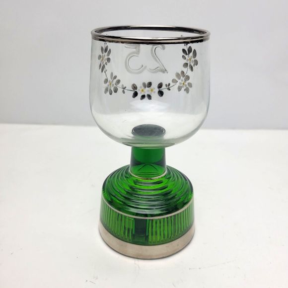 Vintage Austria Edelglas Wien 25th Wedding Anniversary Musical Wine Glass - Picture 3 of 10